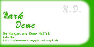 mark deme business card